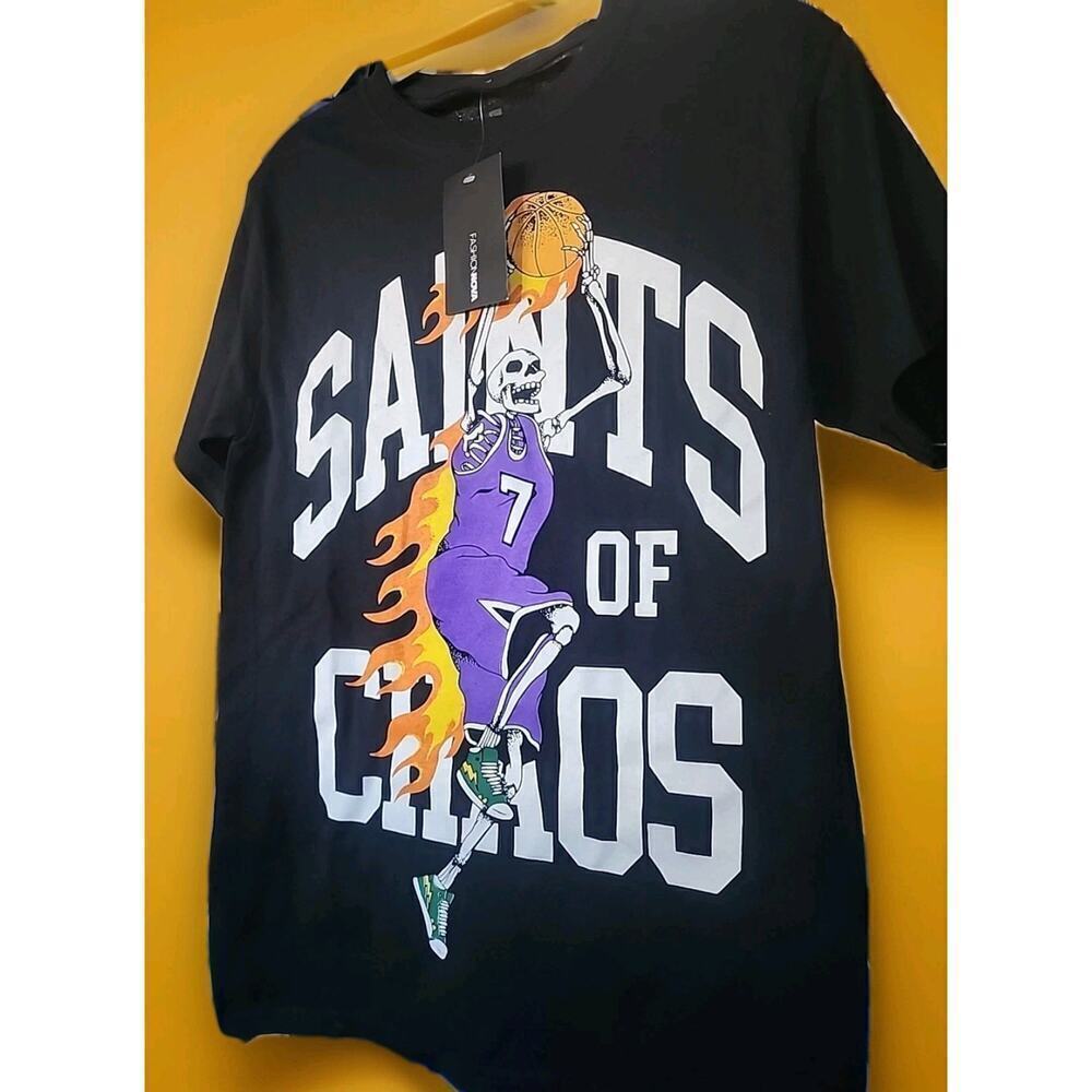 FASHION NOVA NBA Saints Of Chaos T SHIRT Lakers Kobe New Small‎ A129 Excellent